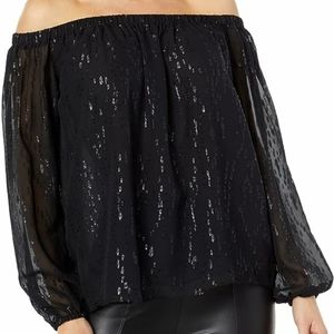 NWT Lilly Pulitzer Emilee Black Top size XS.